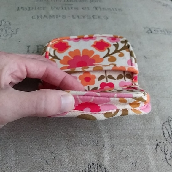 Vera Bradley Card Holder Orange & Pink - Picture 10 of 14